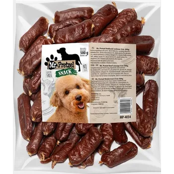 Pamlsek pro psa MR. PRETZEL Hovězí párky - serdelki 5 cm 500g