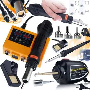 Páječka SADA PÁJECÍ STANICE HORKOVZDUŠNÁ PÁJEČKA ROSFIX 660W + SVAŘOVACÍ SPONKOVAČKA