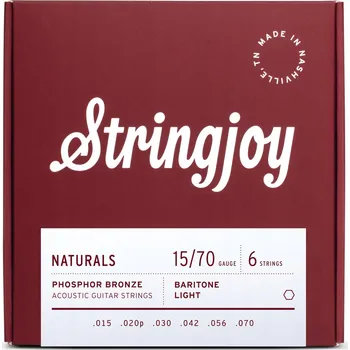 Struna pro kytaru a smyčcový nástroj Struny pro akustickou kytaru Stringjoy NATURALS Phosphor Bronze 15-70