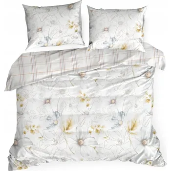 Povlečení Povlečení z mikrovlákna Lea 09 bílá béžová EUROFIRANY rozměr 220 x 200 cm