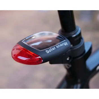 Cyklosvítilna Solární LED blikač na kolo - zadní světlo pod sedlo