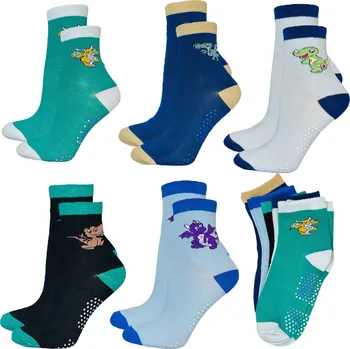 PONOŽKY DĚTSKÉ chlapecké ponožky ABS protiskluzové bavlněné 24-27