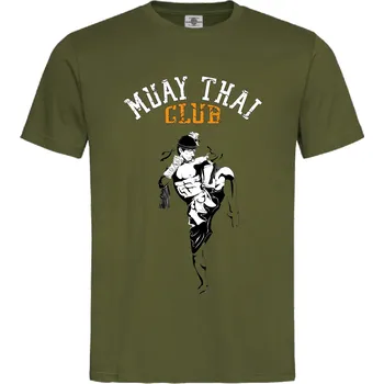 Pánská móda Tričko Muay Thai Club Druh: Pánské, Barva: Khaki, Velikost: XL
