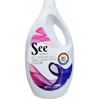 Prací gel Gel na praní SEE Wasch COLOR, extra ochrana barev, mega balení 5.9L