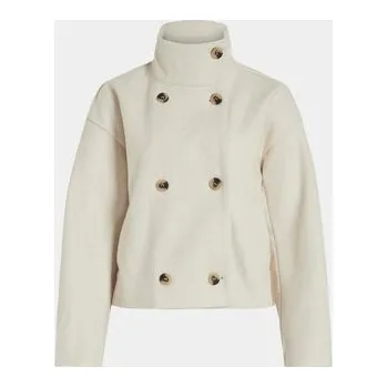 Dámský kabát Vila dámský kabát béžový klasický bez kapuce velikost 40