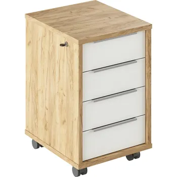 Kontejner se zámkem RIOMA dub artisan/bílá