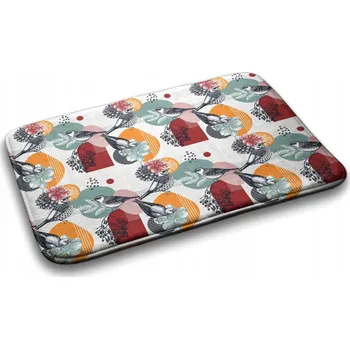 Koupelnová předložka Koupelnová předložka / kobereček - měkký, vzor ptáci a květiny