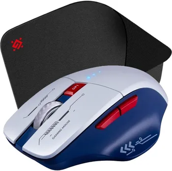 Myš TICHÁ BEZDRÁTOVÁ MYŠ HERNÍ AKUMULÁTOROVÁ PODSVÍCENÁ MYŠ + PODLOŽKA