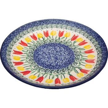 Talíř DEZERTNÍ TALÍŘ 20 cm Ceramika Artystyczna Bolesławiec TULIPÁNY dekor 2600
