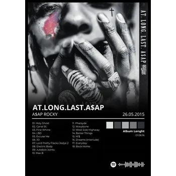 Obraz Plakát ASAP Rocky Dárek pro kluka holku dekorace album v rámu A3