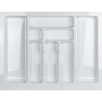 Organizace kuchyně VLOŽKA NA PŘÍBORY ORGANIZÉR DO ŠUPLÍKU KUCHYŇSKÉ 70 CM BÍLÁ 635x490MM