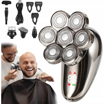 Holicí strojek Holicí Strojek pro muže 5 v 1 - Strojek na holení vousů, vlasů a hlavy - Zastřihovač 7D