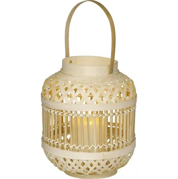 Stojací lampa Lucerna lampion bambusová 25x20 cm