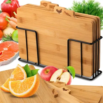 Kuchyňské prkénko Bambusové prkénko na krájení RETOO 4 ks