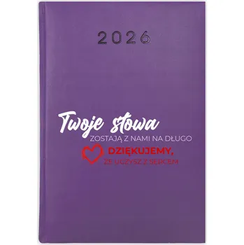 Kalendář Knihový kalendář 2026 A5 fialový