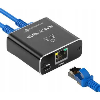 Switch Adaptér rozbočovač mini Switch splitter LAN Ethernet RJ45 2xRJ45 1000M 1GB