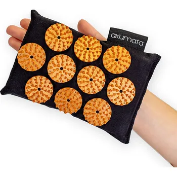 Masáž Akumata Mini – malá akupresurní podložka černá a zlatá