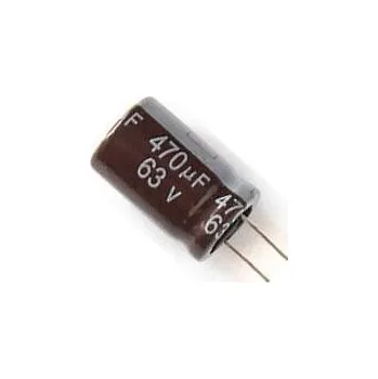 Kondenzátor 470uF/63V 105° 13x21x5mm ELEKTROLYTICKÝ RADIÁLNÍ KONDENZÁTOR