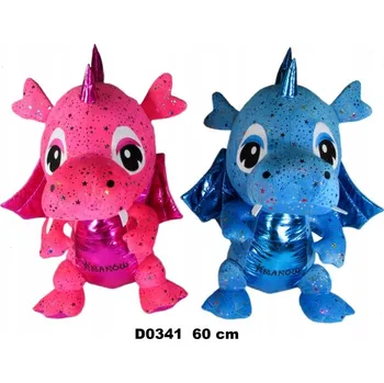 plyšák Plyšová Hračka Dinosaurus drak modrý Krakov - 60 cm