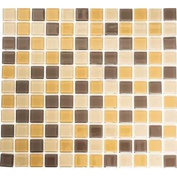 Obklad Skleněná mozaika hnědá BROWN MIX, skleněná mozaika