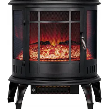 Volně stojící krb MPM s funkcí topení, černý, 1950 W