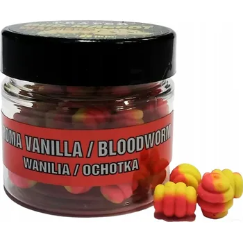 Boilies Nástraha Traper Duo Maggot Wafters 8mm - Vanilka / Palečí červ