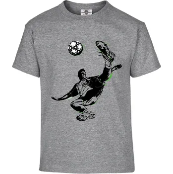 Pánské tričko Tričko Fotbalista Druh: Dětské, Barva: Šedá, Velikost: 146-L