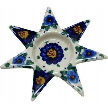 Svícen Keramický svícen hvězda Ceramika Bolesławiec