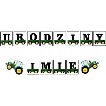 BANNER girlanda TRAKTOR k NAROZENINÁM s libovolným JMÉNEM