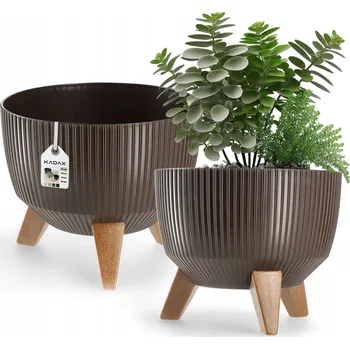 Květináč Květináč plast béžový Kadax 24 cm x 24 cm x 19 cm