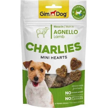 Volný čas GIMDOG Charlies Mini Hearts jehněčí 70g