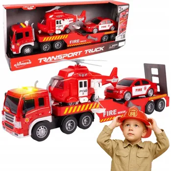 autíčko Auto TIR Náklaďák AUTOPŘEPRAVNÍK Hasiči pro Děti Vrtulník Zvuky LED
