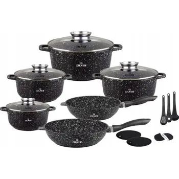 Sada nádobí Sada hrnců Zilner Premium hliníková 17 ks