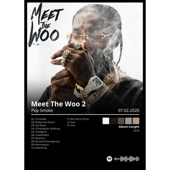 Obraz Plakát Pop Smoke – nápad na dárek pro kluka, holku, dekorace bez rámu