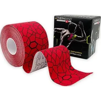 Tejpovací páska Thera Band Tape - páskové náplasti pro kineziologické tejpování (5cm x 5m) červená/šedé