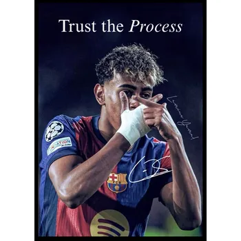 Obraz Plakát Lamine Yamal Barcelona Dárek pro fanouška sportovního fotbalu bez rámečku A3