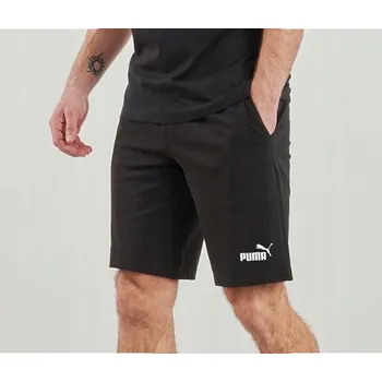 Pánské kraťasy 3181 KRAŤASY Puma PÁNSKÉ TEPLÁKY S KAPSY BAVLNĚNÉ ČERNÉ L