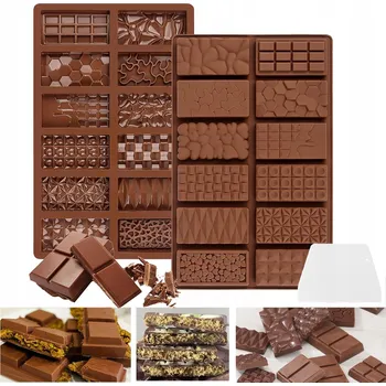 Forma na pečení 2ks SILIKONOVÁ VÁNOČNÍ FORMA NA ČOKOLÁDU MINI ČOKOLÁDKY DORT SVÍČKA