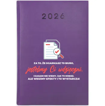 Kalendář Knihový kalendář 2026 A5 fialový