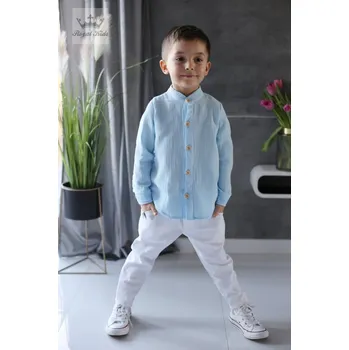 Chlapecká košile Chlapecká košile pastelově modrá 116-122 / 6-7 let