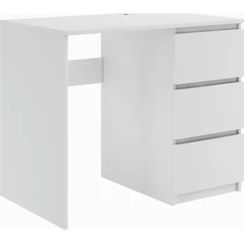 Psací stůl Psací stůl ComfortCove bílý obdélníkový se 3 zásuvkami 90,5x50x76,6 cm