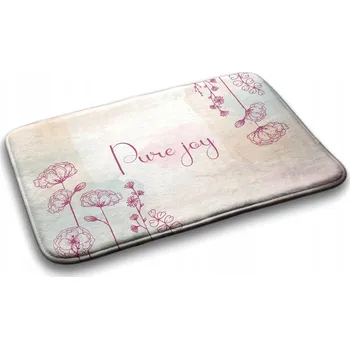 Koupelnová předložka Měkká koupelnová předložka / kobereček s květinovým motivem