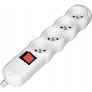 Napájecí kabel Prodlužovací Kabel lištový Orno 0 m 4 ks zásuvek, bílý