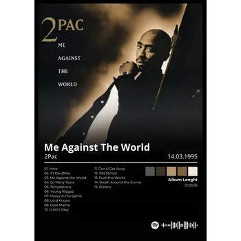 Obraz Plakát 2Pac - Tip na dárek pro kluka, holku, dekorace bez rámu A3