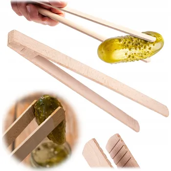 DŘEVĚNÉ KLEŠTĚ NA OKURKY, ZELÍ, MASO, TOASTY A GRIL 29,5 cm