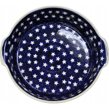 Keramická mísa kulatý s uchy, keramika Bolesławiec