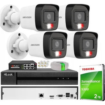 IP kamera Monitorovací sada Hikvision VE-NC140F-LIU(x4) + NVR-104MH-D + 2TB