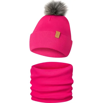 Čepice Zimní sada: Čepice Nákrčník , bambulka, chlapec, holčička, 4-10 let