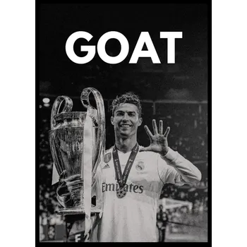 Obraz Plakát Ronaldo Cr7 Real Madrid Dárek pro syna, sportovní noha bez rámečku A3