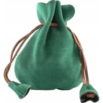 Zelený semišový váček na kostky Dice Bag